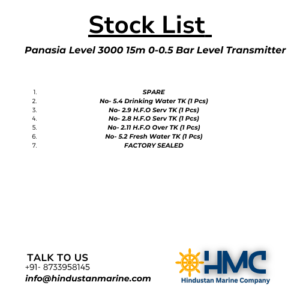 PANASIA LEVEL 3000 15M 0-0.5 BAR LEVEL TRANSMITTER